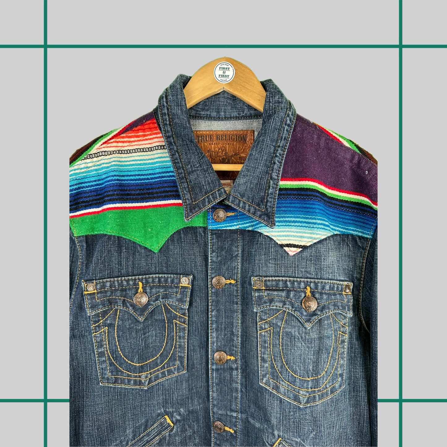 Vintage True Religion Baja Western Denim Jacket