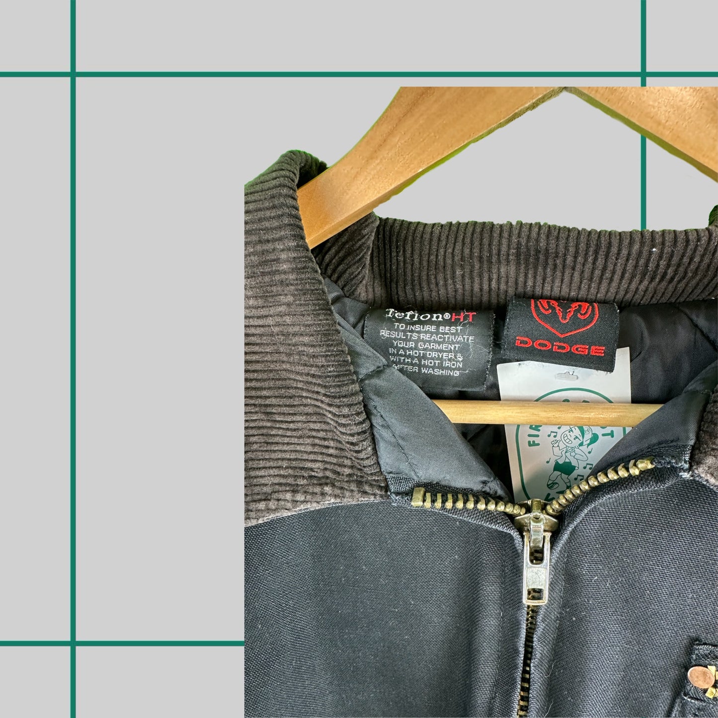 Vintage 90's Dodge Racing Teflon Worker's Jacket