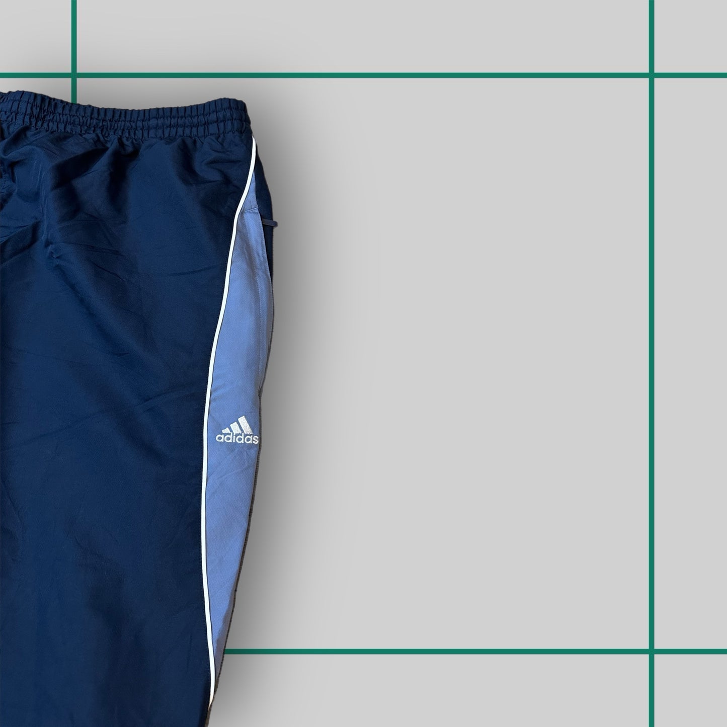 Vintage Adidas Navy/Blue Panel Track Pants