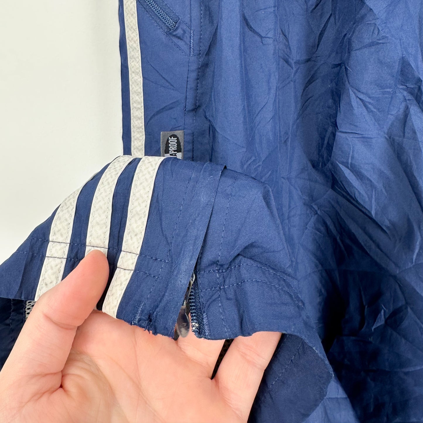 Vintage Adidas Navy Nylon Track Pants - XS