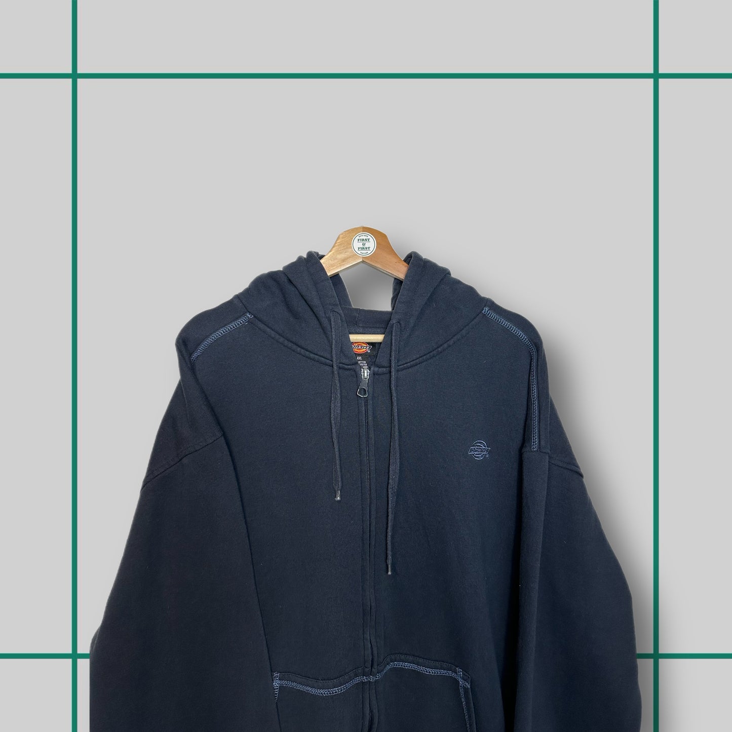Vintage Dickies Navy Full Zip Hoodie