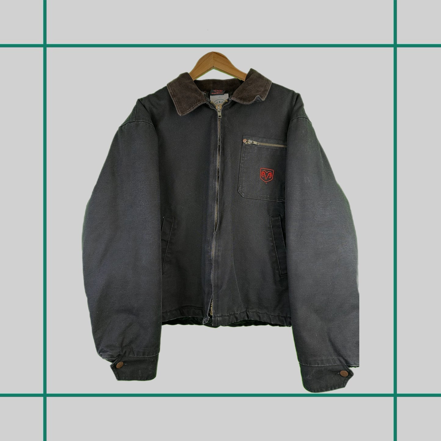 Vintage 90's Dodge Racing Teflon Worker's Jacket
