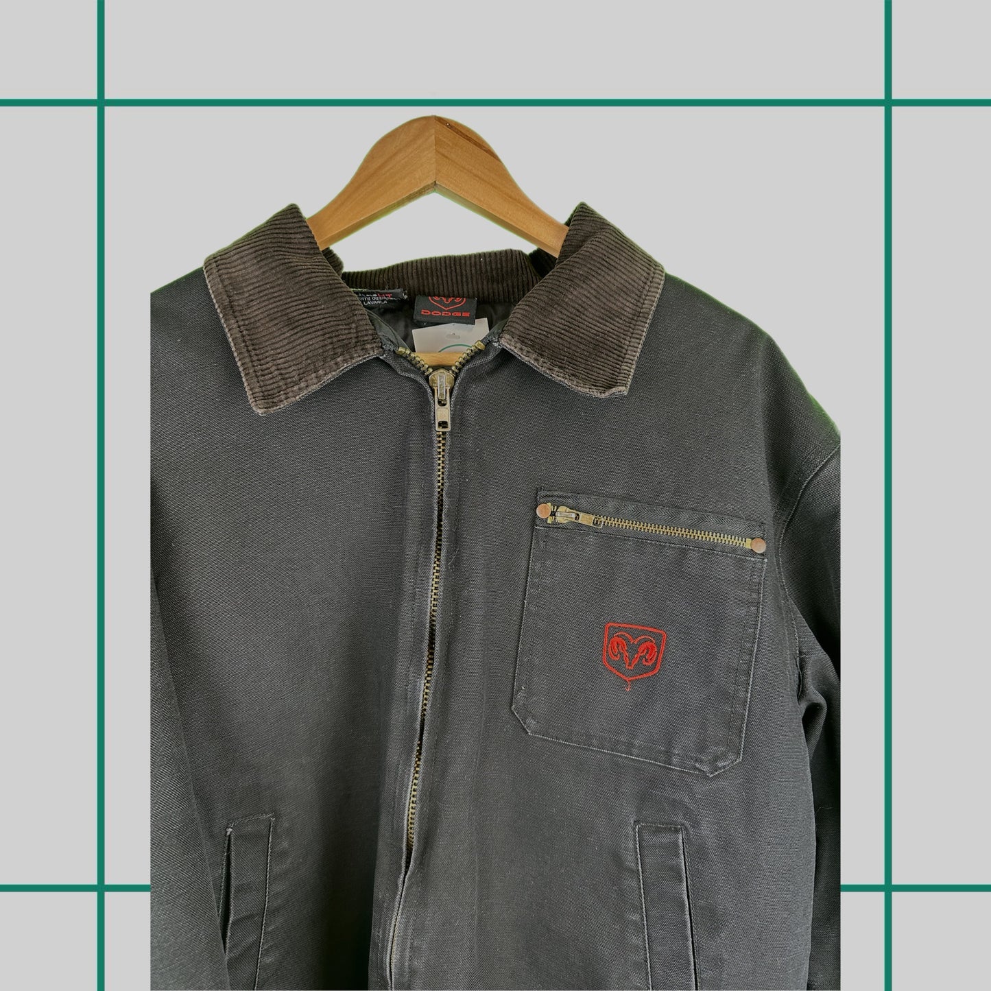 Vintage 90's Dodge Racing Teflon Worker's Jacket