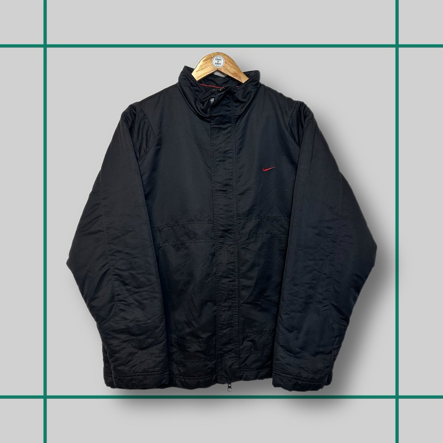 Vintage Nike 00's Black Fleece Lined Jacket