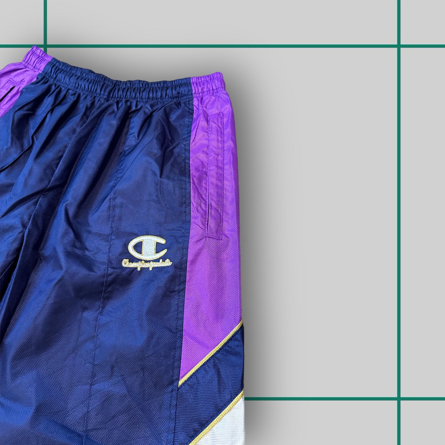 Vintage 90's Champion Navy/Purple Track Pants