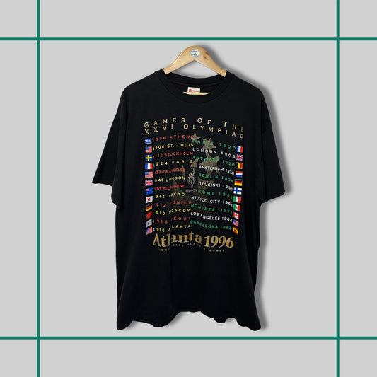 Vintage Atlanta 1996 Olympics Flag Logo Tee