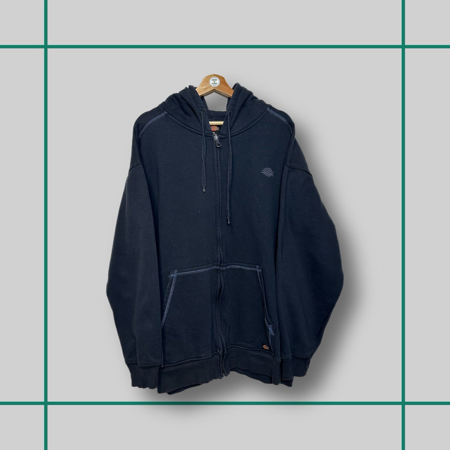 Vintage Dickies Navy Full Zip Hoodie
