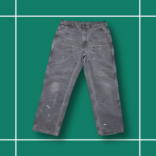 Vintage Carhartt Grey Double Knee Carpenter Jeans