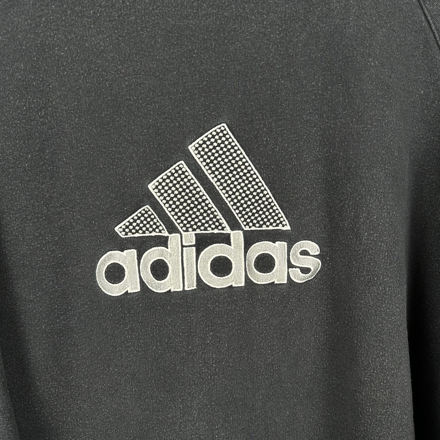 Vintage 00's Adidas Big Logo Black Crewneck