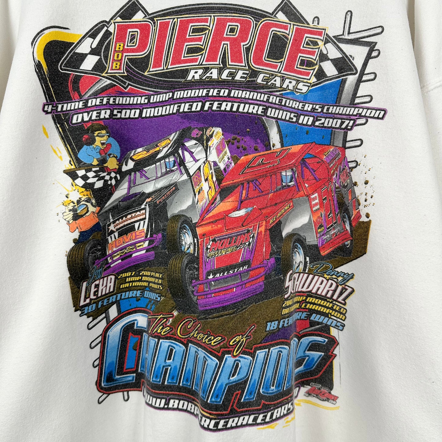 Vintage 2007 'Bob Pierce Race Cars' Crewneck
