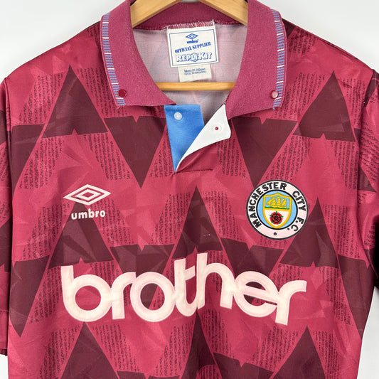 Vintage 1990-1992 Umbro Manchester City Away Jersey