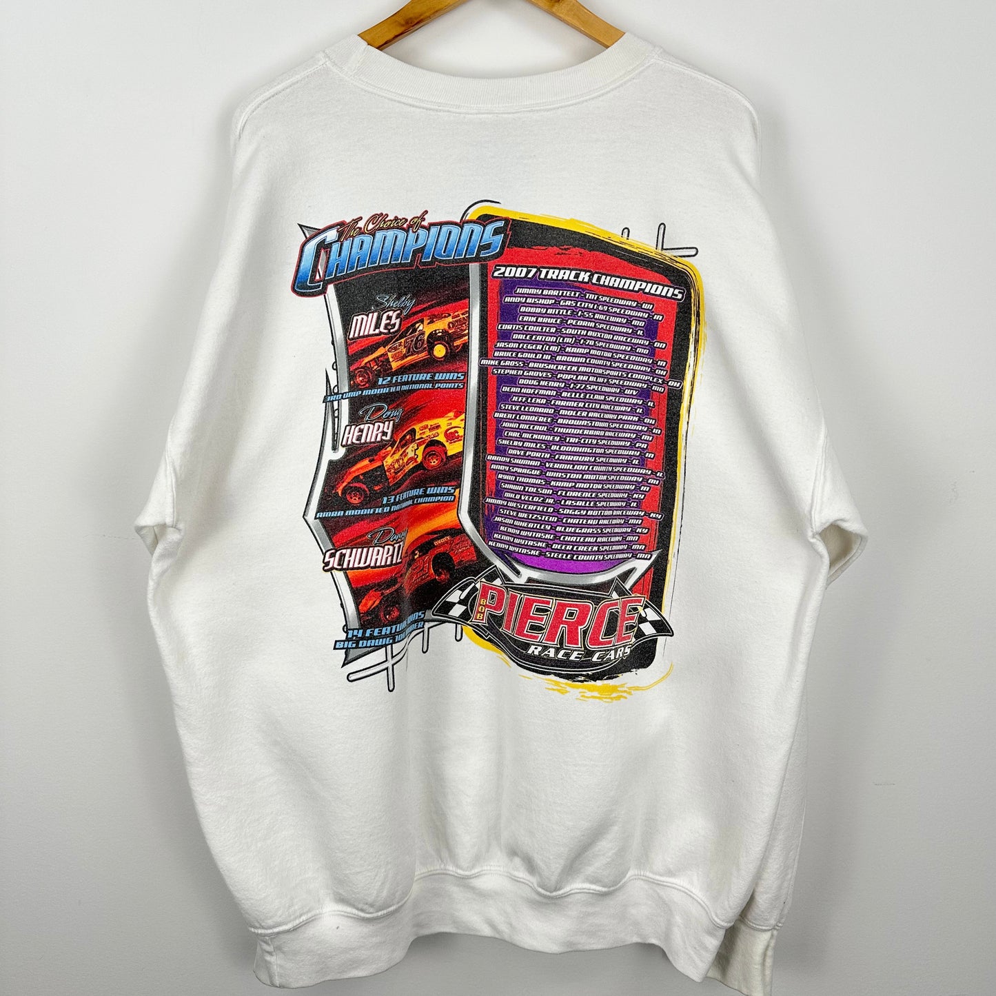 Vintage 2007 'Bob Pierce Race Cars' Crewneck