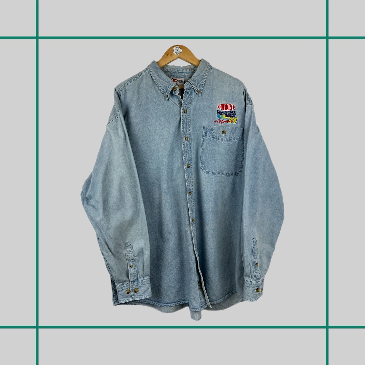 Vintage Dupont Motor Sports 'Jeff Gordon' Denim Shirt