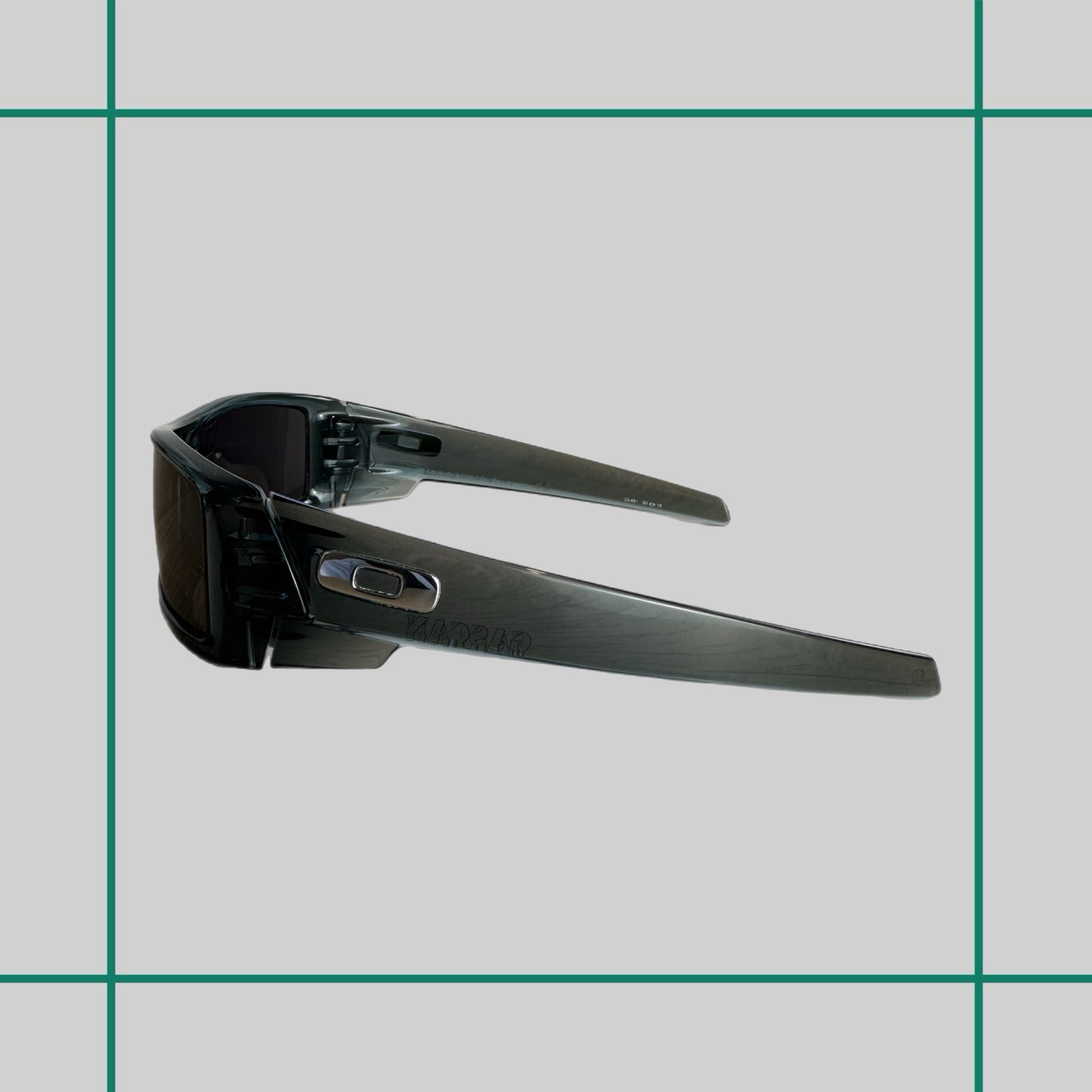 Vintage Oakley Gascan Blue/Grey Wrap Sunglasses
