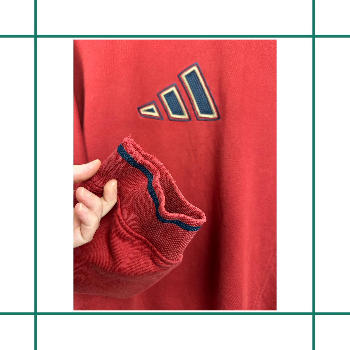Vintage Adidas Three Stripes Logo Crewneck