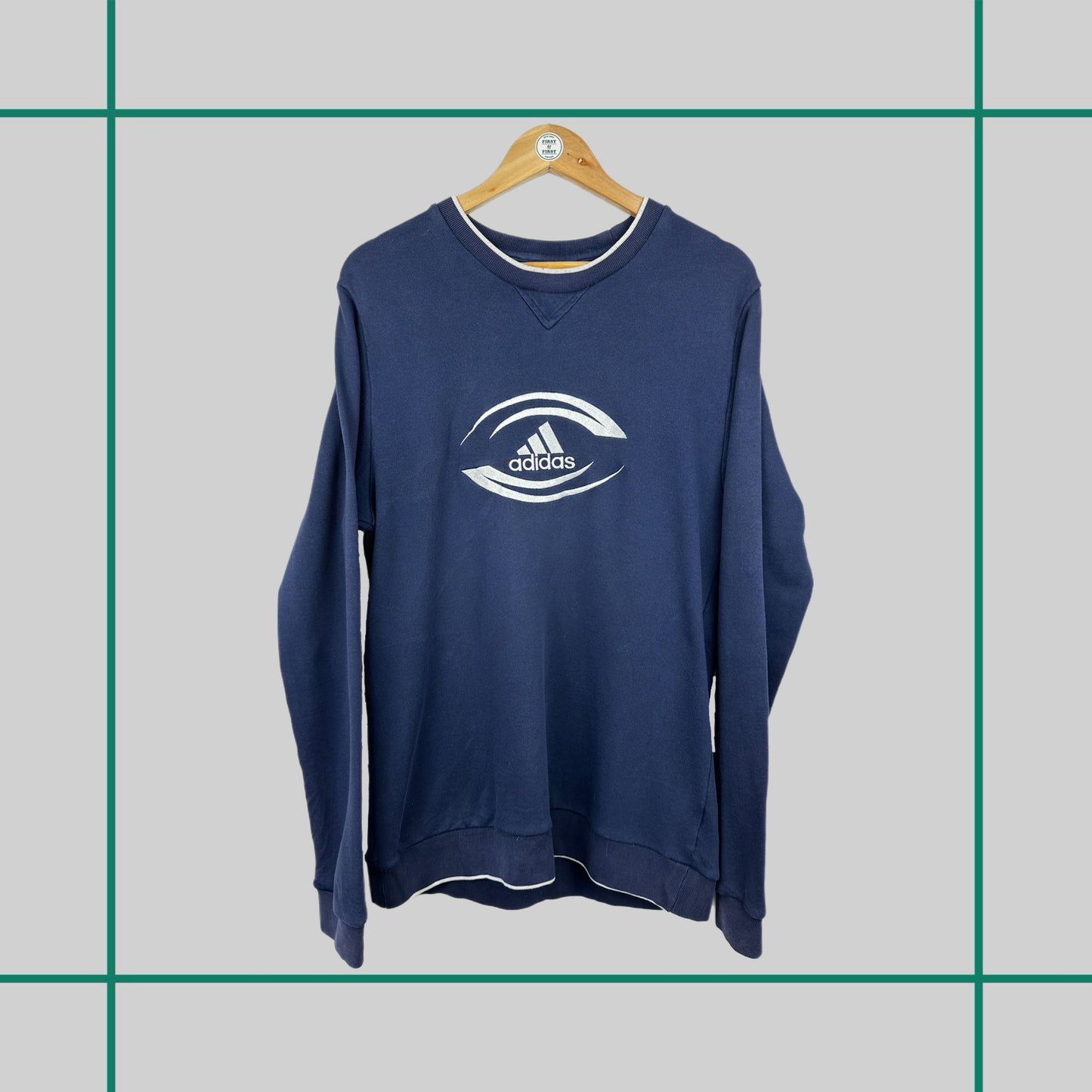 Vintage Adidas Navy Logo Crewneck