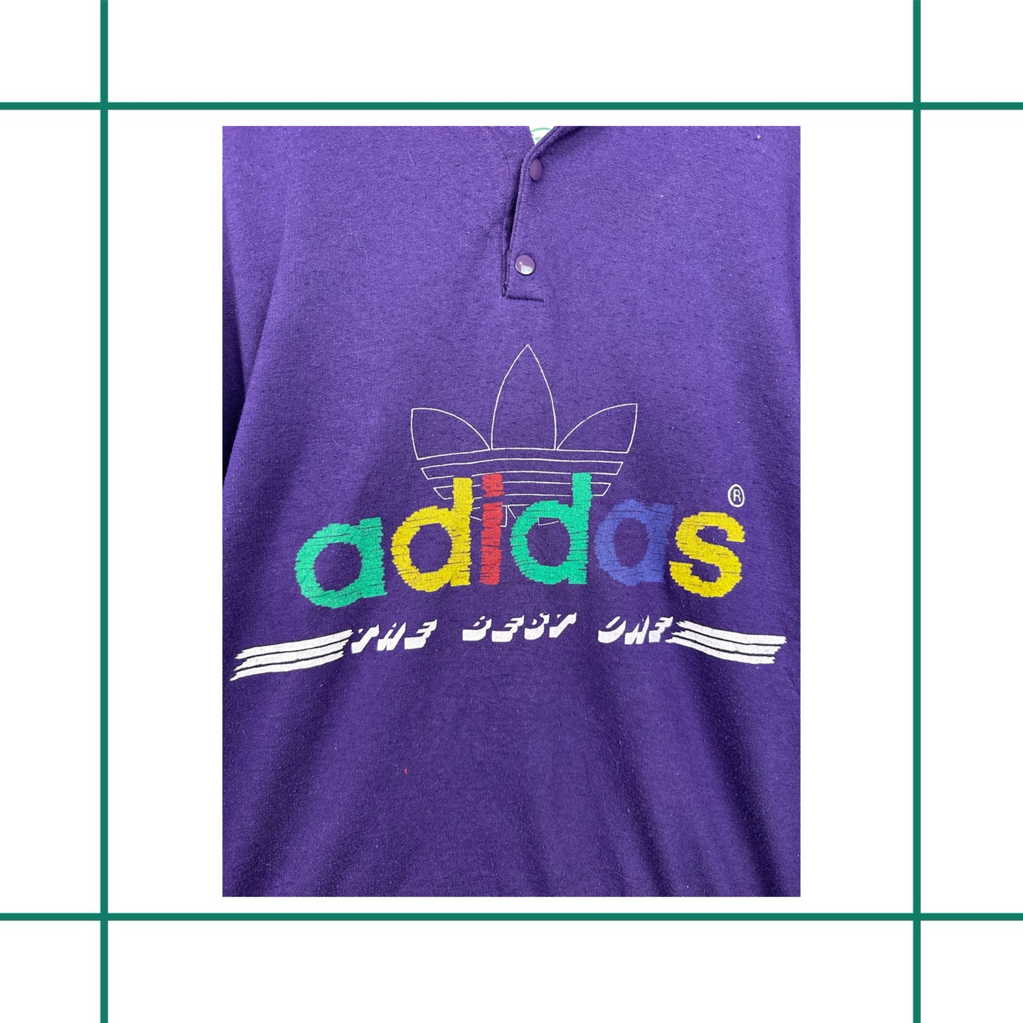 Vintage 80s/90s Adidas Button Up Crewneck