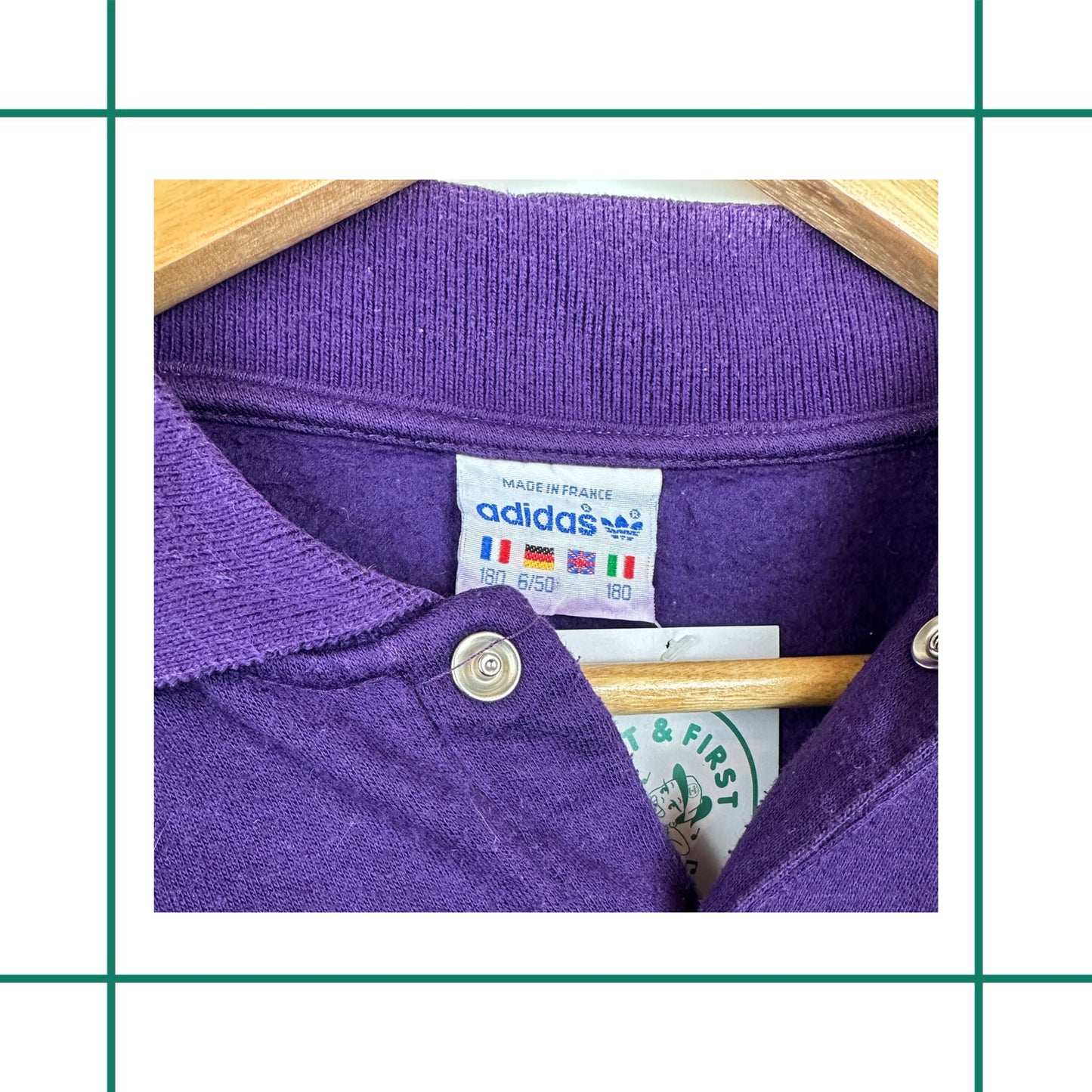Vintage 80s/90s Adidas Button Up Crewneck