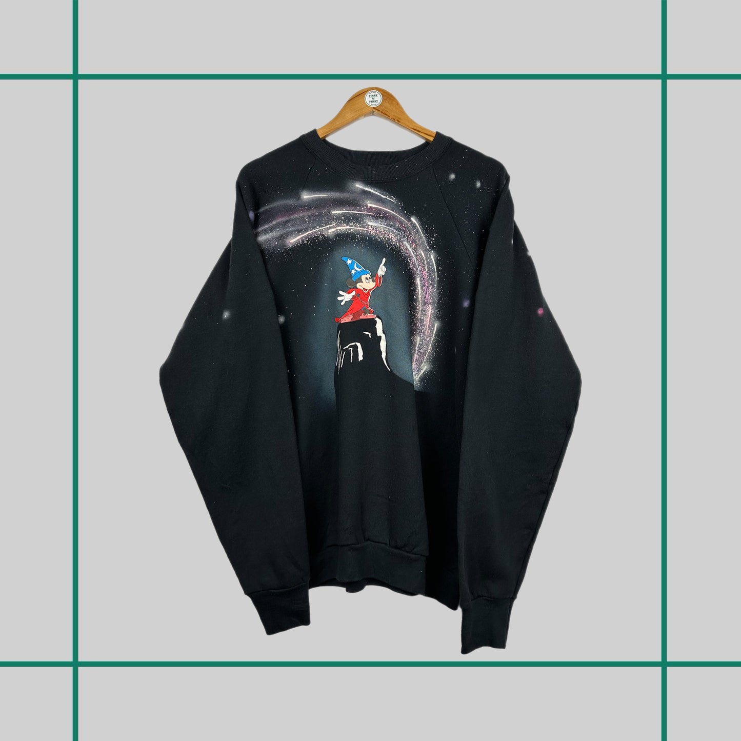 Vintage 90's Fantasia Mickey AOP Crewneck