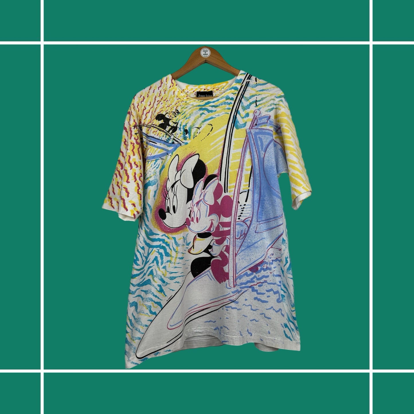 Vintage 90's Jerry Leigh x Minnie Mouse AOP Windsurfing Tee