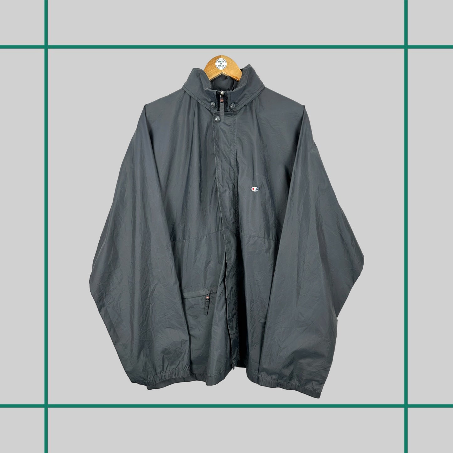 Vintage Champion Hooded Long Jacket