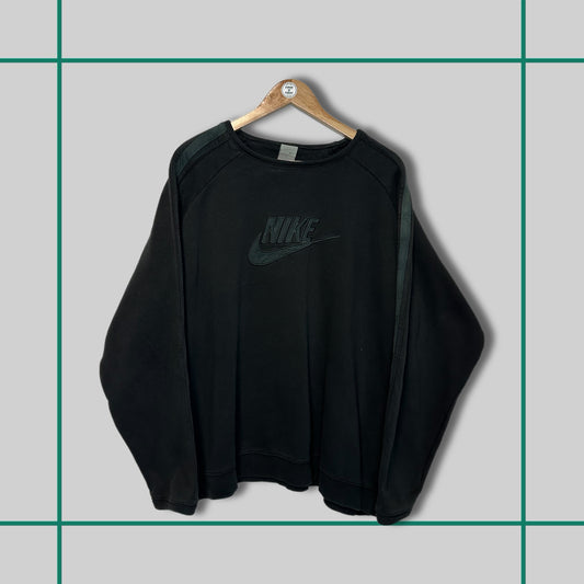 Vintage Nike 00's Black Futura Swoosh Crewneck