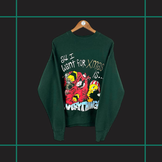 Vintage 1997 Looney Tunes Tweety Christmas Crewneck