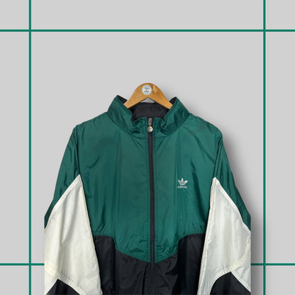 Vintage Adidas 90's Green/Black Windbreaker