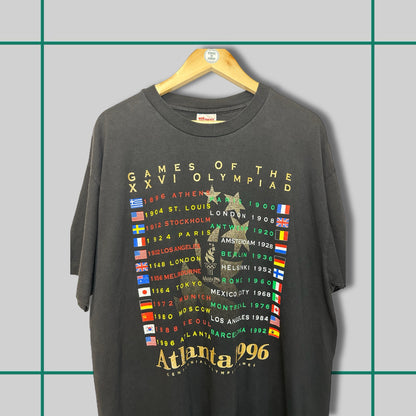 Vintage Atlanta 1996 Olympics Flag Logo Tee