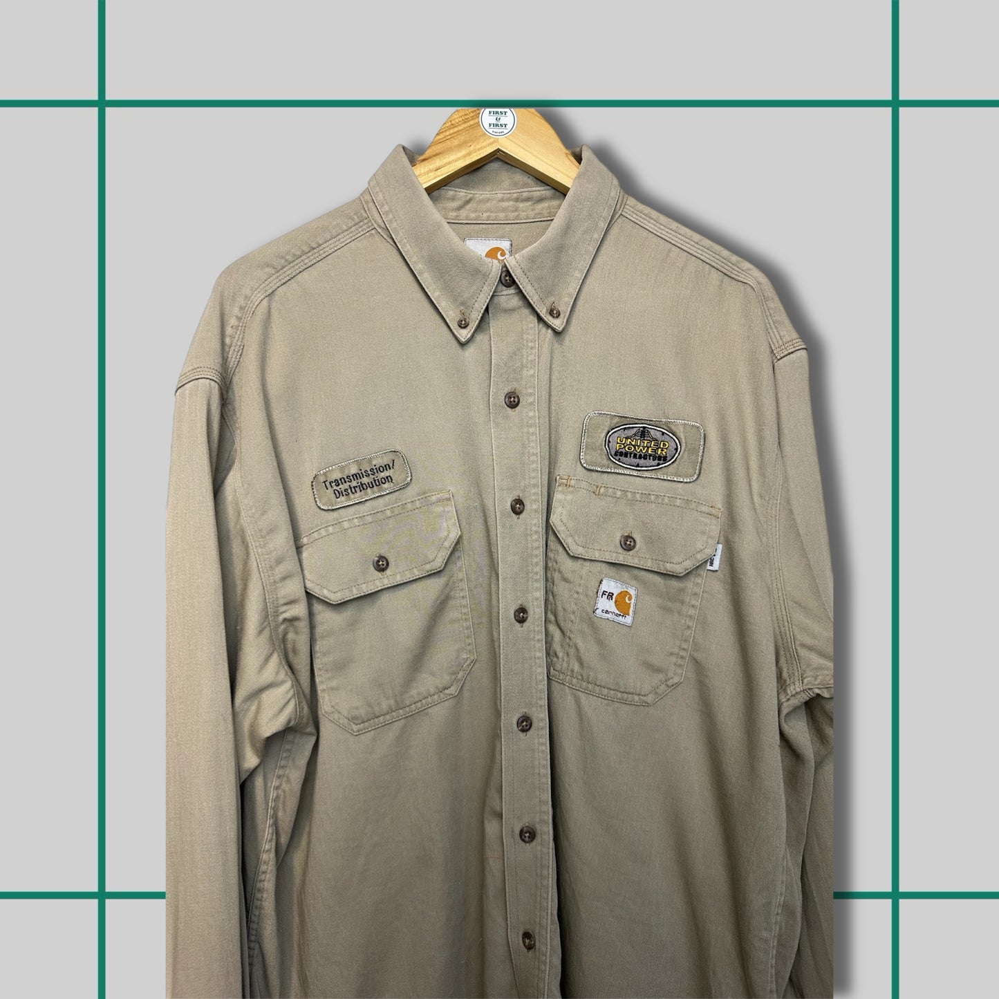 Vintage Carhartt Flame Resistant 'United Power' Shirt