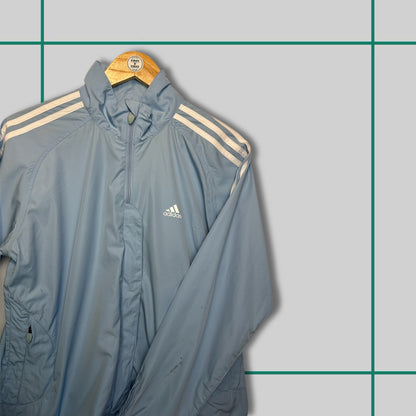 Vintage Adidas 00's Light Blue Windbreaker