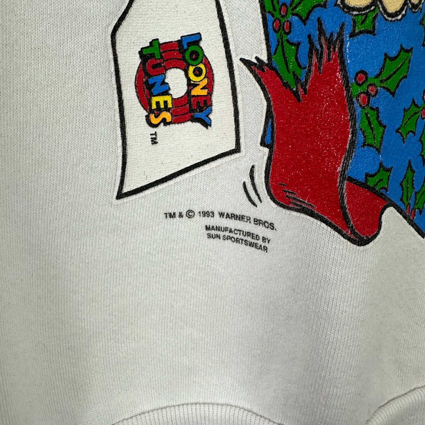 Vintage 1993 Looney Tunes Christmas Crewneck