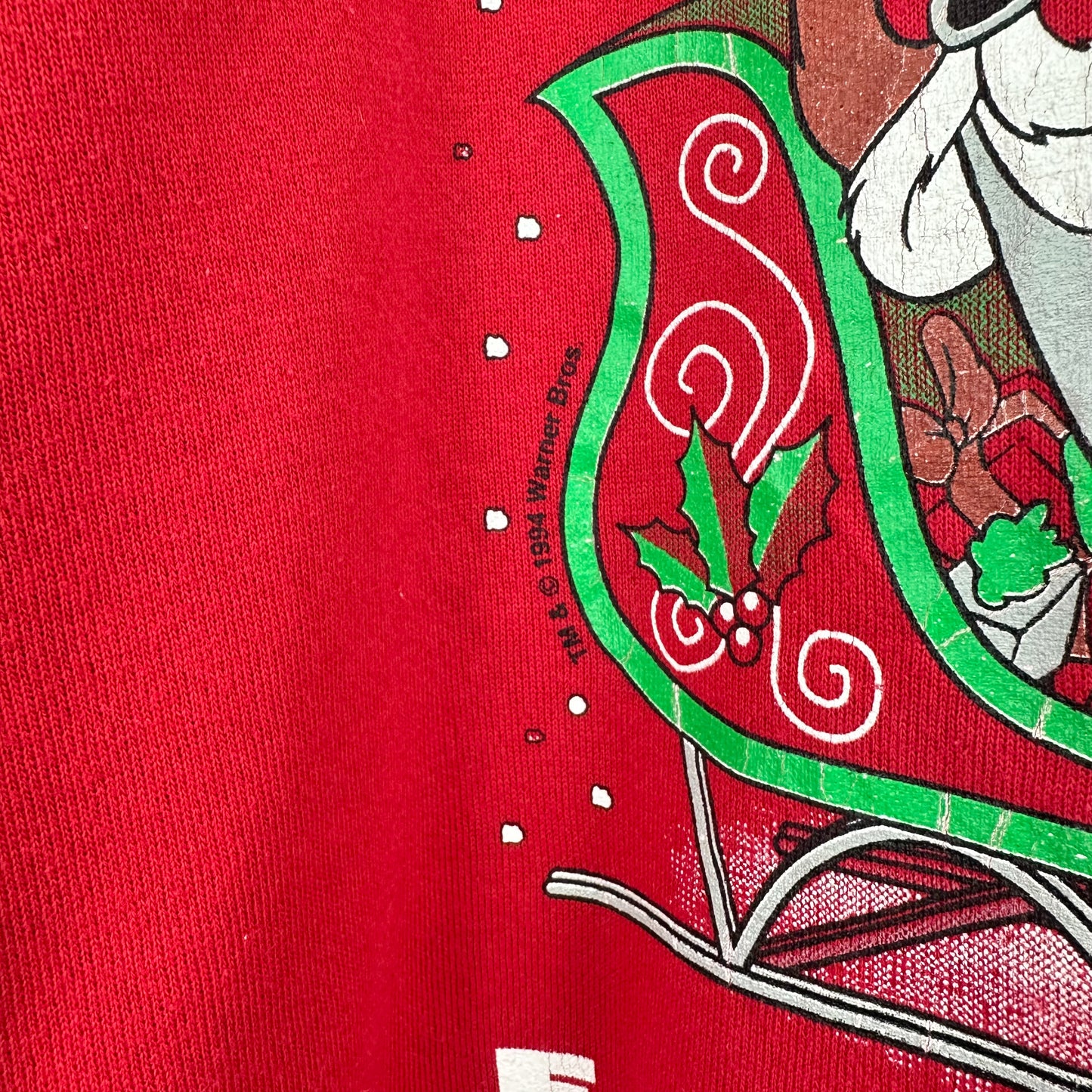 Vintage 1994 Looney Tunes Bugs Bunny and Taz Christmas Crewneck