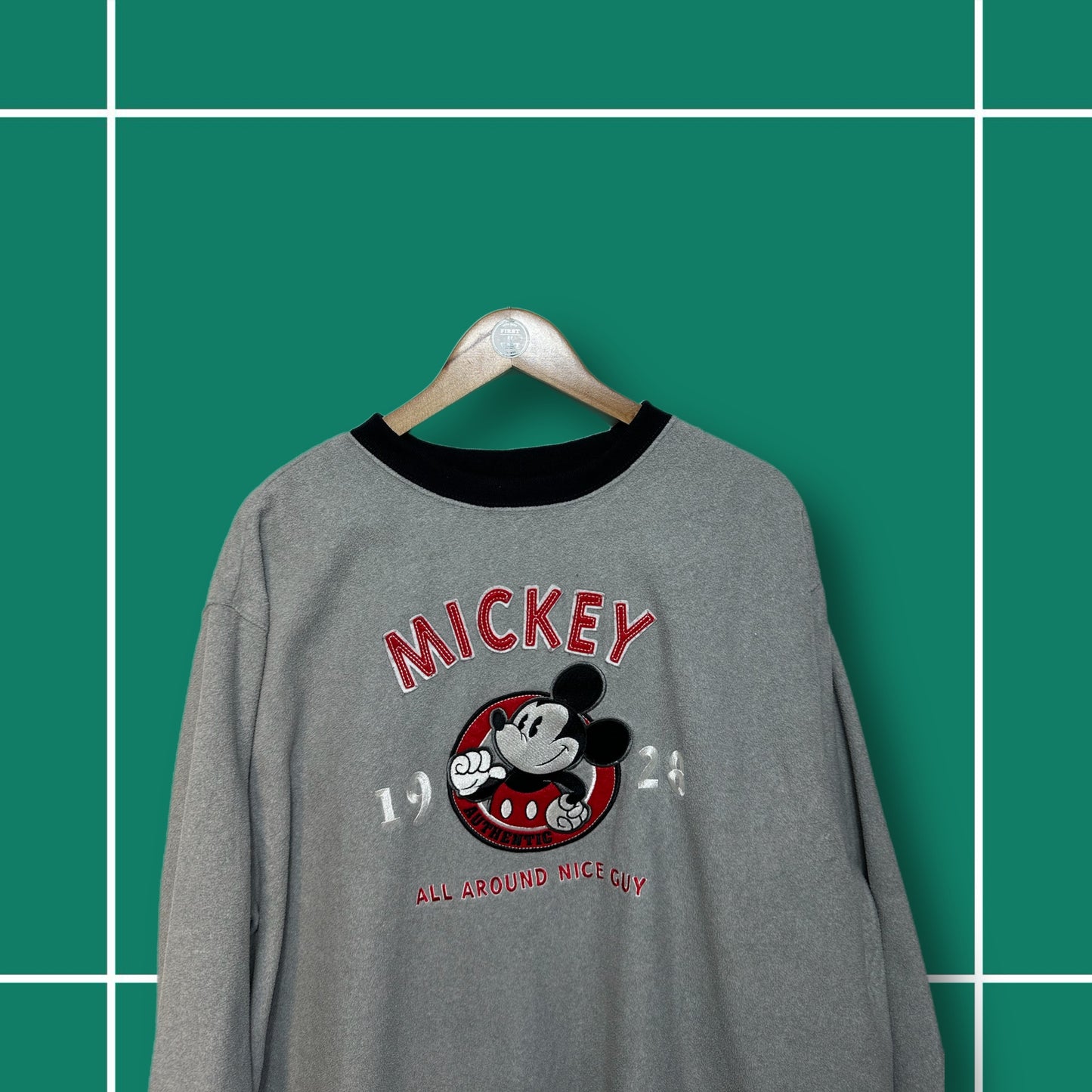 Vintage Mickey 'All Round Nice Guy' Fleece Crewneck