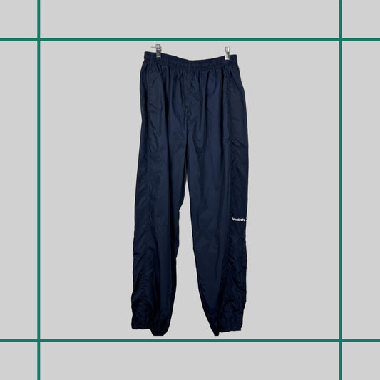 Vintage Reebok Navy Nylon Track Pants - XL