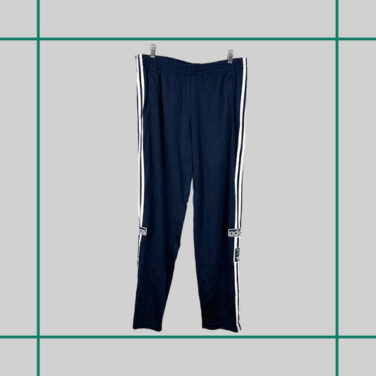 Vintage Adidas Navy Button Track Pants - XL