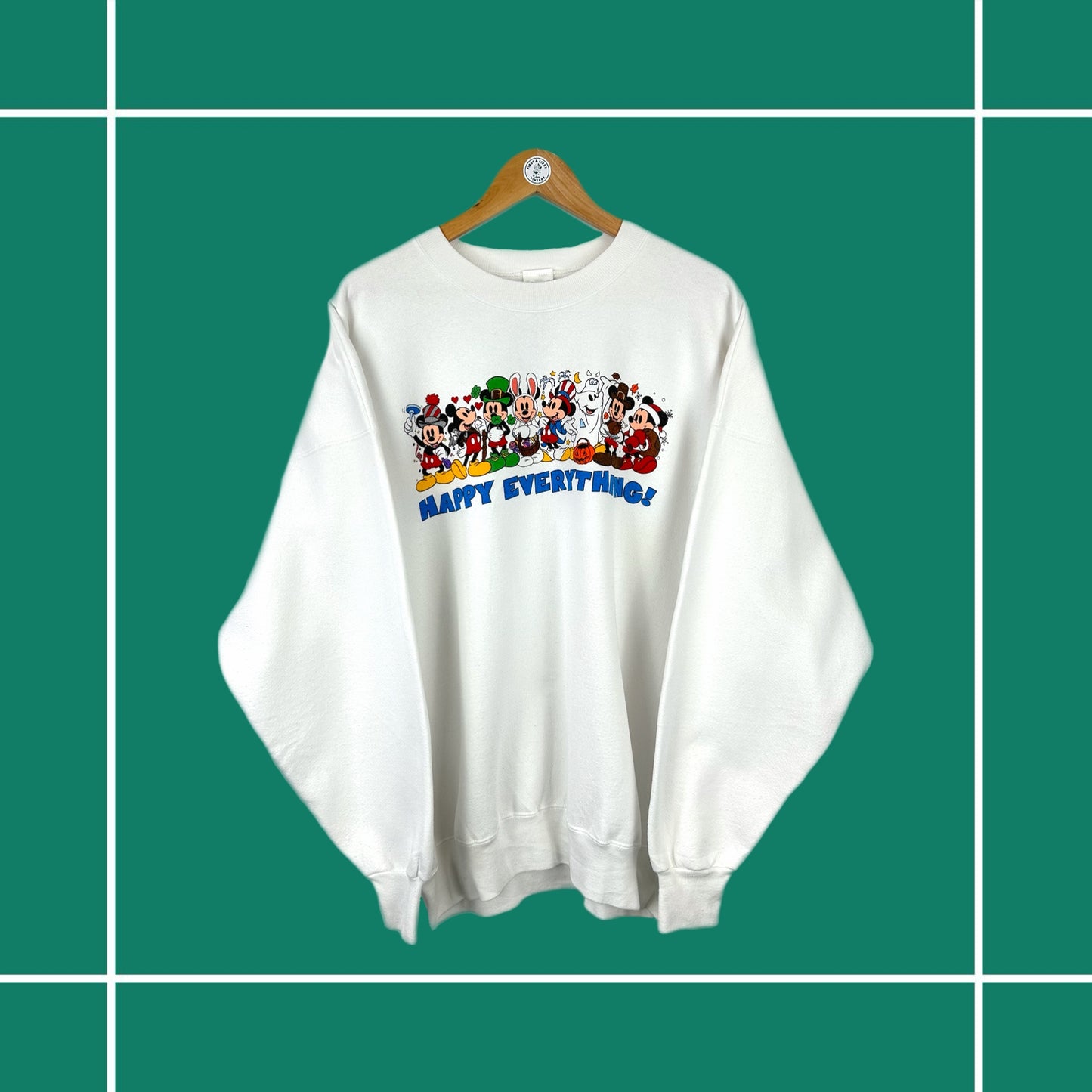 Vintage 90's Mickey Mouse 'Happy Everything' Celebration Crewneck