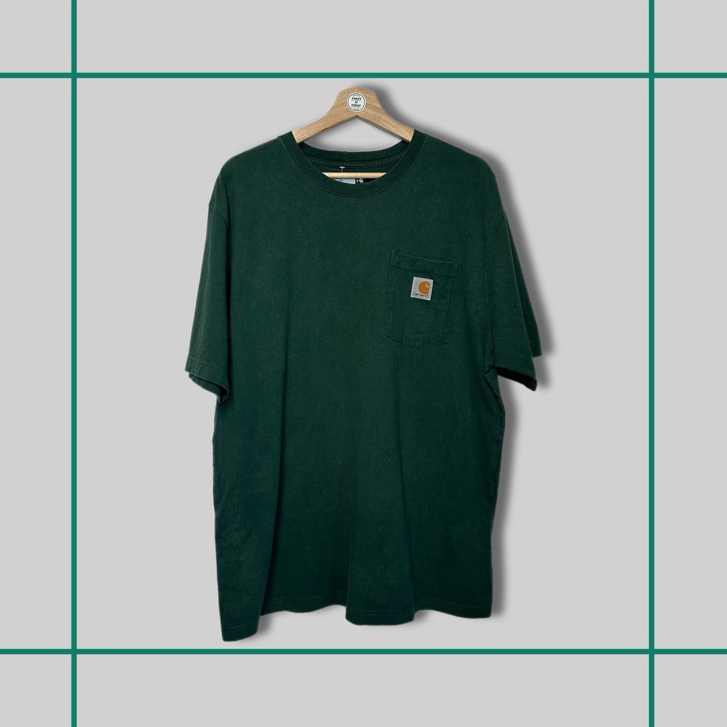 Vintage Carhartt Green Pocket Tee