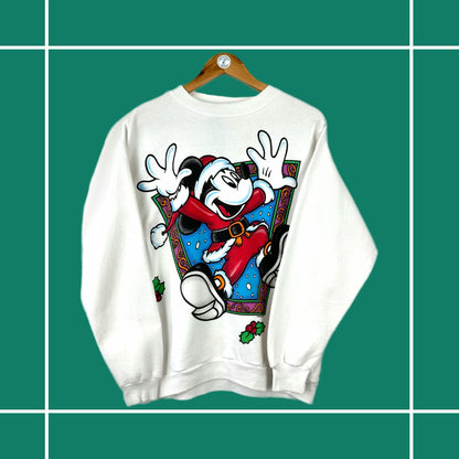 Vintage Disney Mickey Mouse Santa Christmas Crewneck