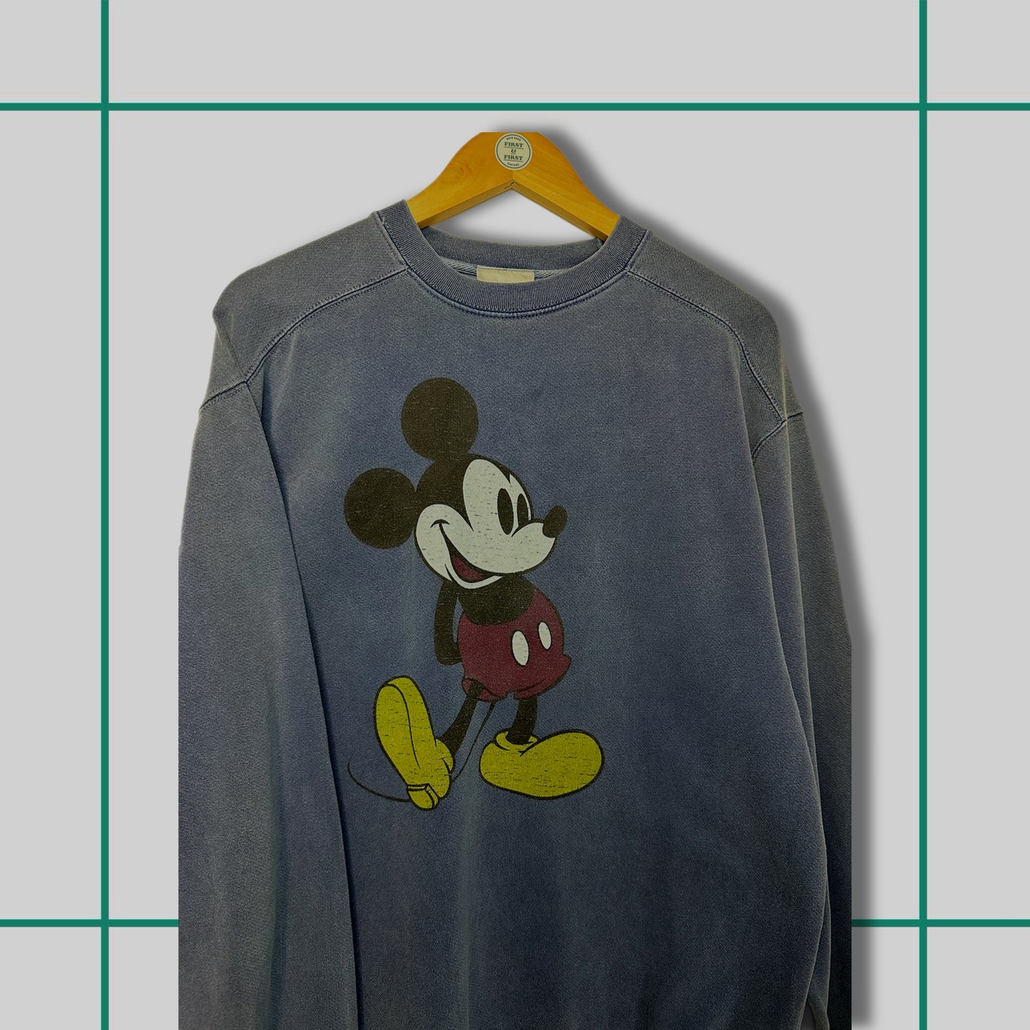 Vintage Mickey Mouse Navy Crewneck