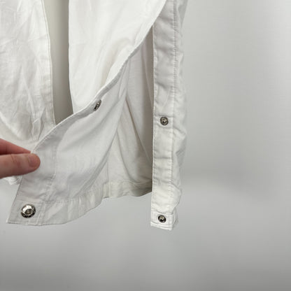 Vintage Champion White Button Nylon Track Pants - M