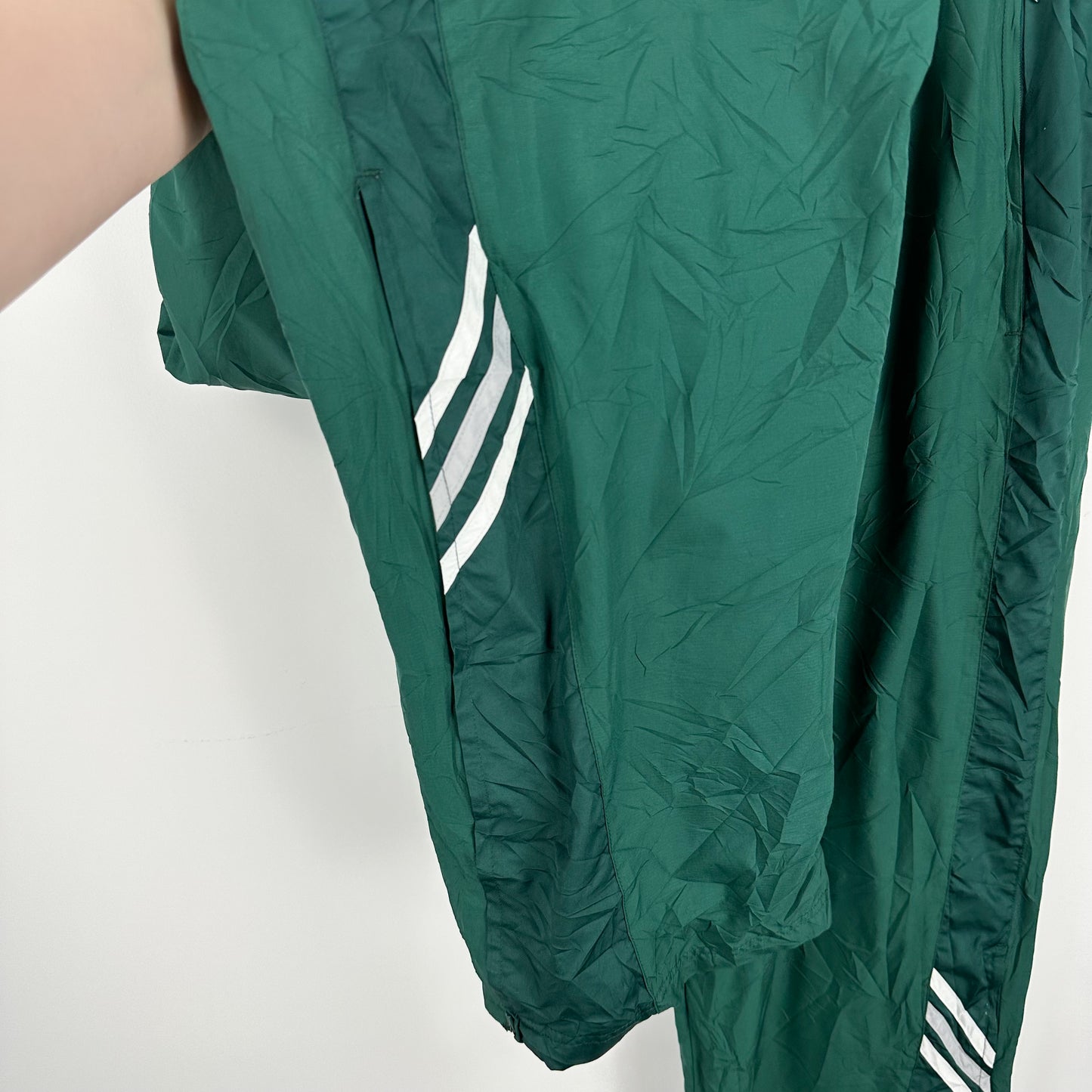 Vintage Adidas Green Nylon Track Pants - L