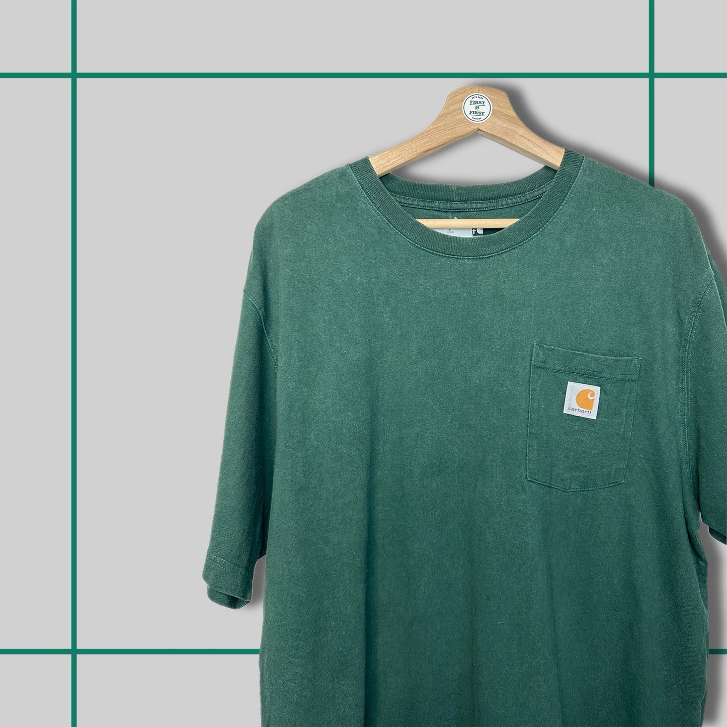 Vintage Carhartt Green Pocket Tee