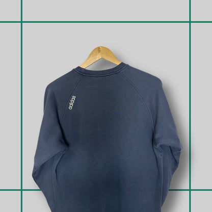 Vintage Adidas Navy Spellout Logo Crewneck
