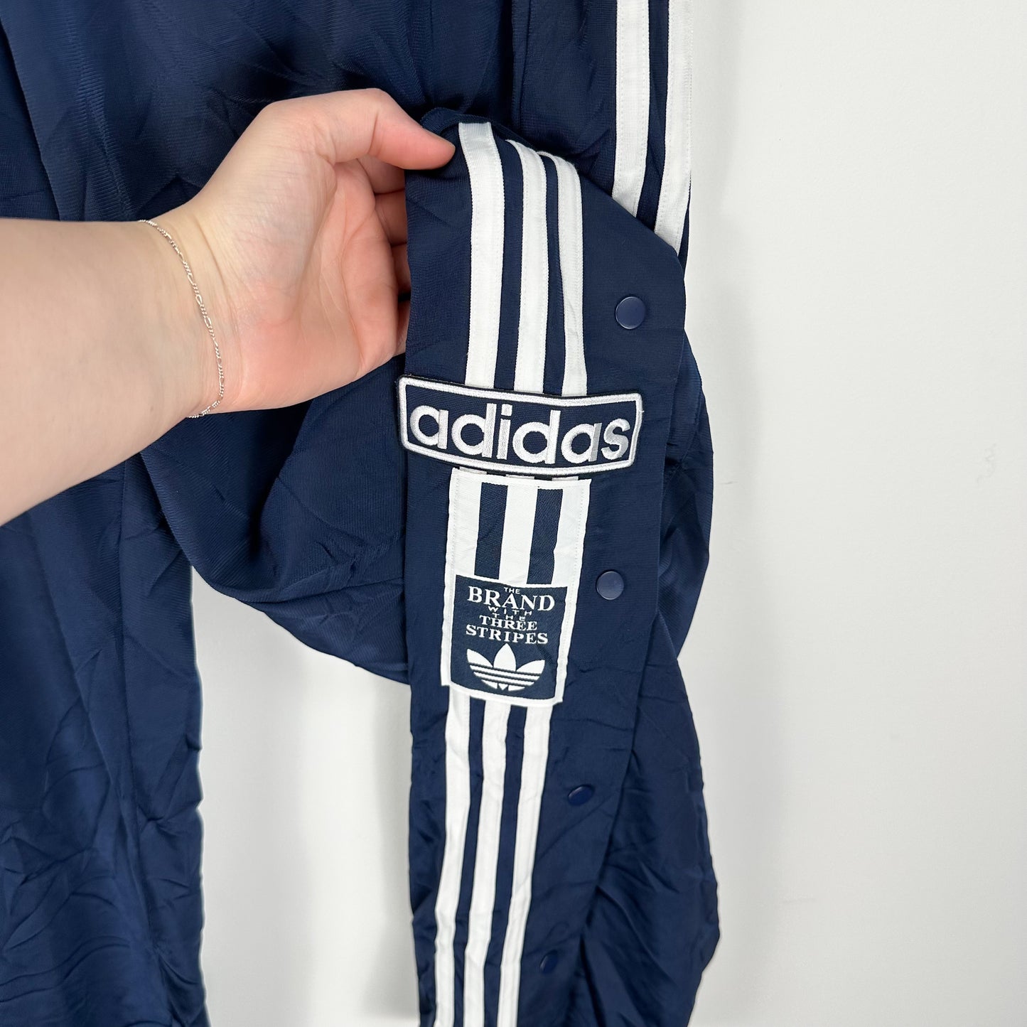 Vintage Adidas Navy Button Track Pants - XL