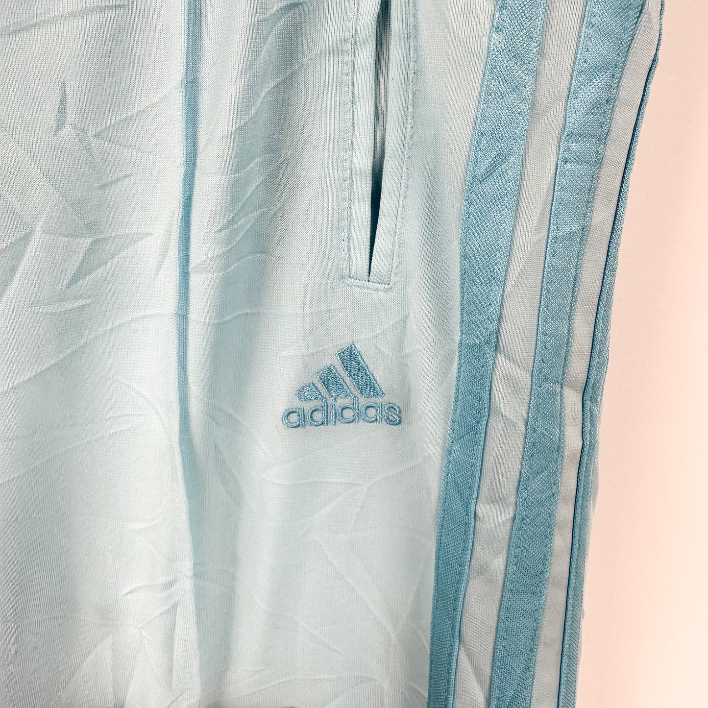 Vintage Adidas Baby Blue Track Pants - M