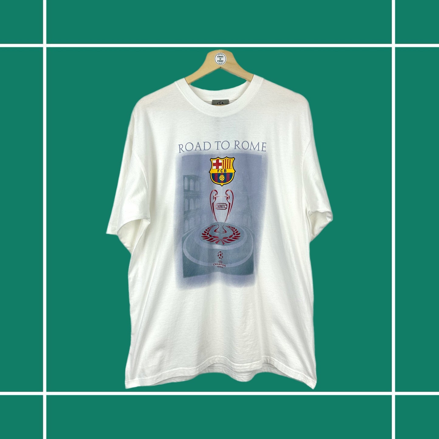 Vintage 2009 Champions League 'Road to Rome' Barcelona Tee