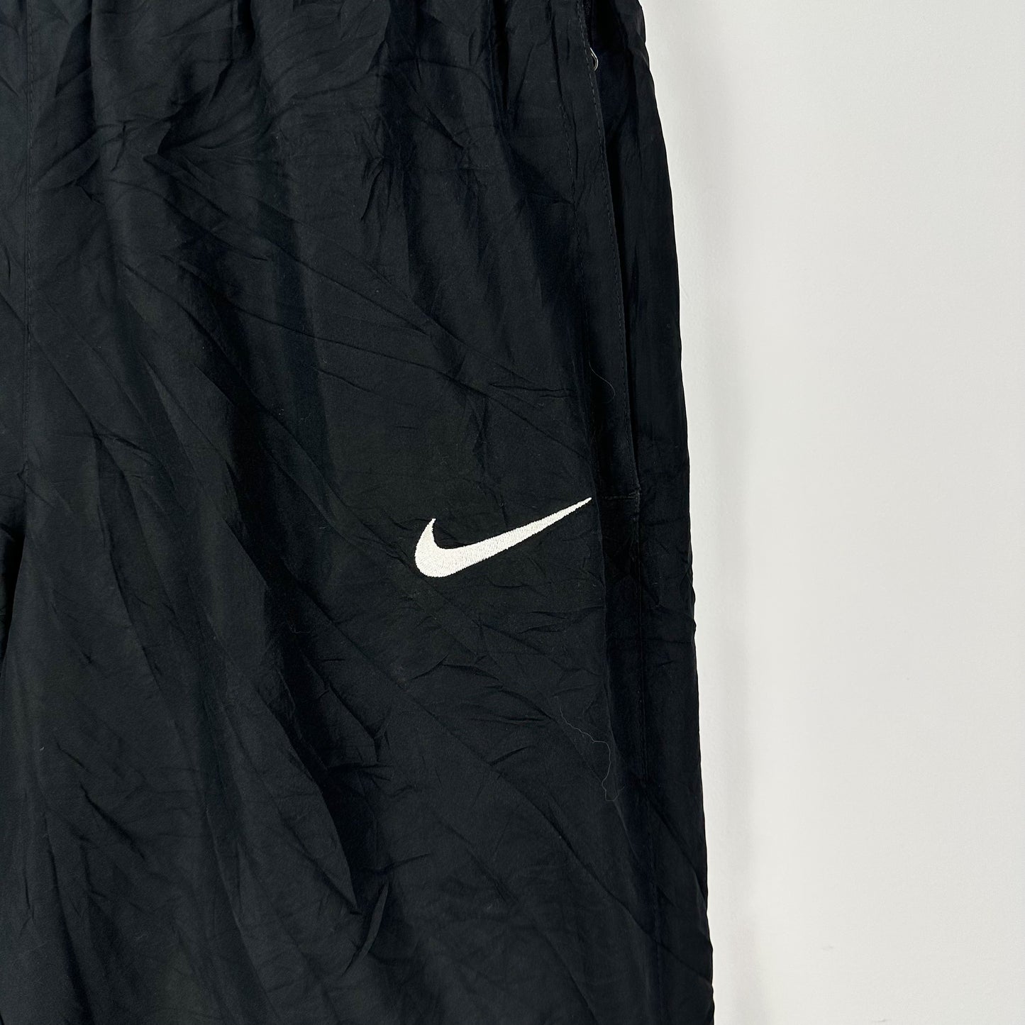 Vintage Nike Black Nylon Track Pants - M