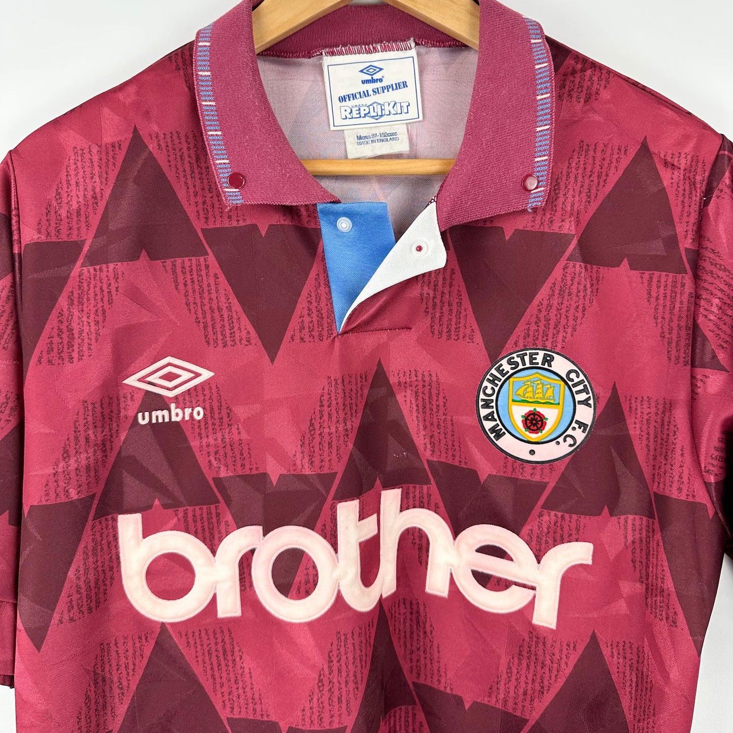 Vintage 1990-1992 Umbro Manchester City Away Jersey
