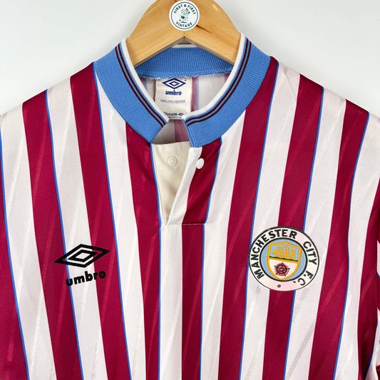Vintage 1988-1990 Umbro Manchester City Away Jersey